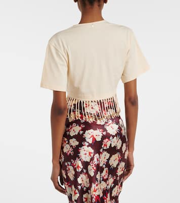 Verziertes Cropped-Top aus Baumwoll-Jersey | Rabanne