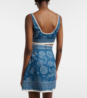 توب كروب من الكتان بطبعات Lucky | Alémais