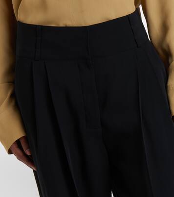 Pleated cotton wide-leg pants | Toteme
