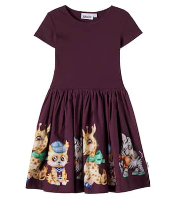 Cissa cotton jersey and poplin dress | Molo