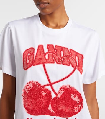 Verziertes T-Shirt aus Baumwoll-Jersey | Ganni