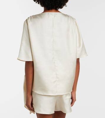 Mano silk satin top | Loulou de Saison