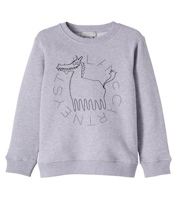 Logo cotton jersey sweatshirt | Stella McCartney Kids