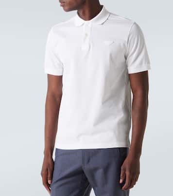 Cotton piqué polo shirt | Prada