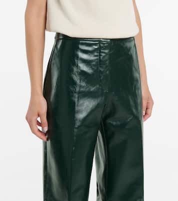 Weite High-Rise-Hose aus Leder | Jil Sander