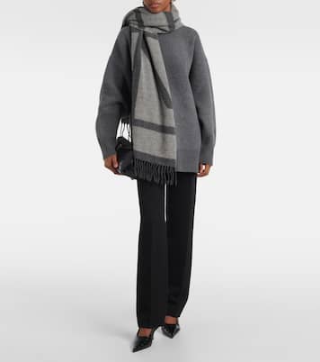 Sciarpa in lana vergine a righe | Toteme