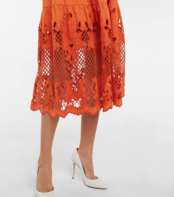 Midikleid aus Baumwolle | Self-Portrait