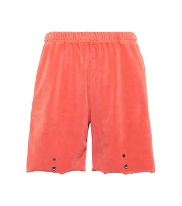 Snap Front velour shorts | Les Tien
