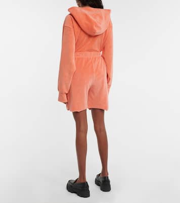 Snap Front velour shorts | Les Tien