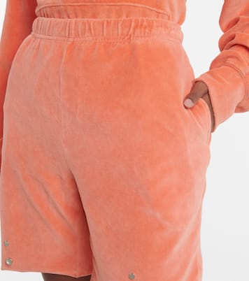 Snap Front velour shorts | Les Tien