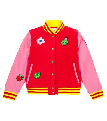 Appliqué wool-blend bomber jacket | Stella McCartney Kids
