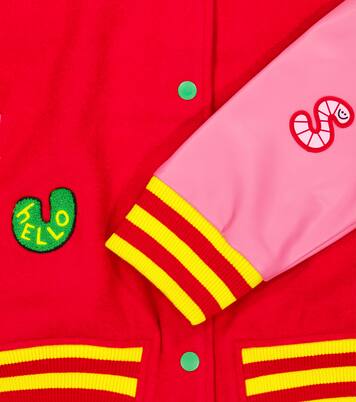 Appliqué wool-blend bomber jacket | Stella McCartney Kids