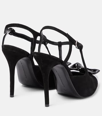 Pumps aus Veloursleder und Lackleder | Alessandra Rich