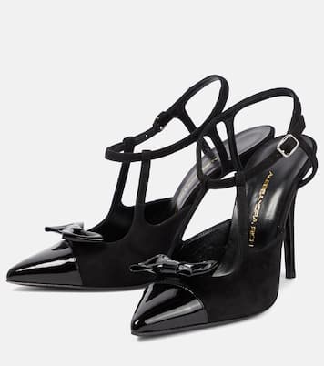 Pumps aus Veloursleder und Lackleder | Alessandra Rich
