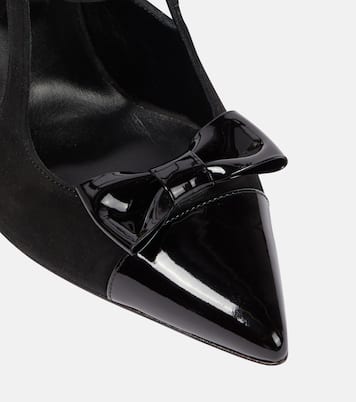 Pumps aus Veloursleder und Lackleder | Alessandra Rich