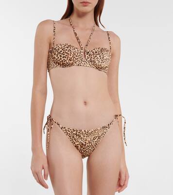 Haut de bikini Aleena à motif léopard | Ulla Johnson