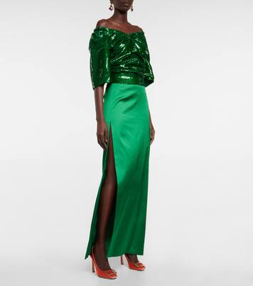 Pumps Trompette aus Satin | Roger Vivier