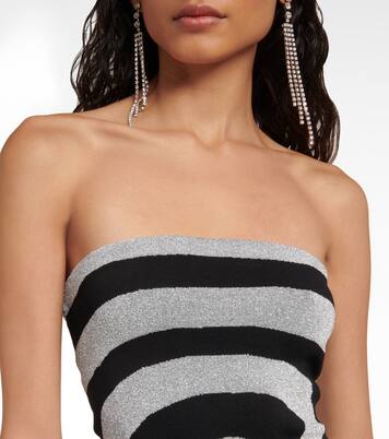 Robe bustier Swirl métallisée | Staud