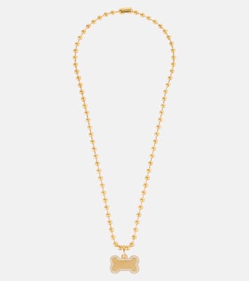 Logo stainless steel dog necklace | Balenciaga