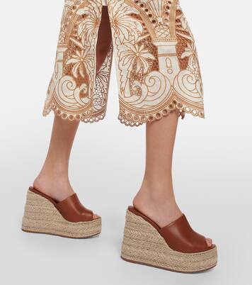 Ariella Zeppa leather espadrille wedges | Christian Louboutin