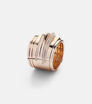 Antifer 18kt rose gold ring with diamonds | Repossi