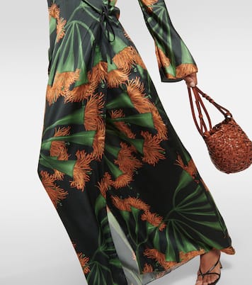 Robe imprimée en soie mélangée | Johanna Ortiz