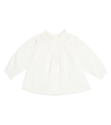 Baby Jelexi lace-trimmed cotton blouse | Bonpoint