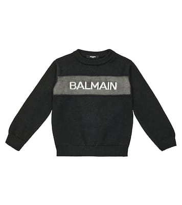 Logo wool sweater | Balmain Kids