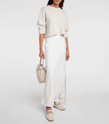 Twill maxi skirt | Brunello Cucinelli