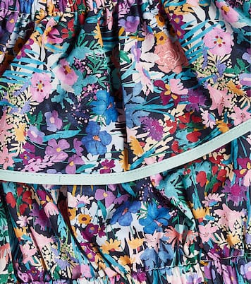 Ruffled floral cotton crop top | Paade Mode