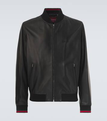 Leather bomber jacket | Gucci