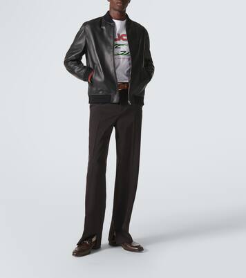 Leather bomber jacket | Gucci