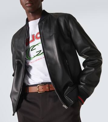 Leather bomber jacket | Gucci
