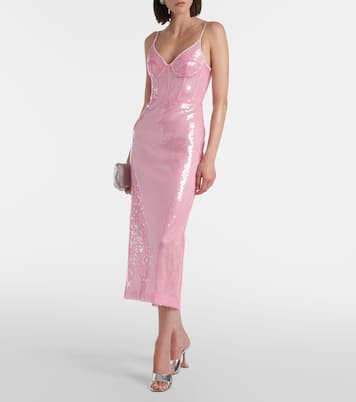 Robe midi à sequins | David Koma