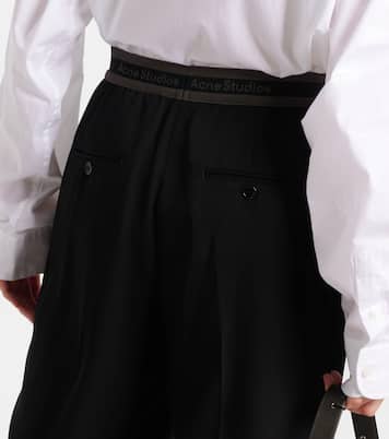 Pantalones anchos de tiro medio con logo | Acne Studios