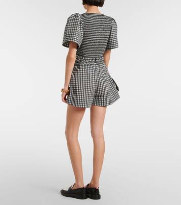 Shorts aus Seersucker | Ganni