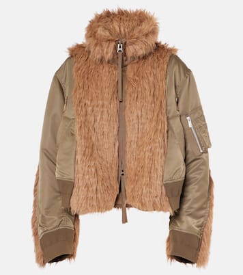 Jacke mit Faux Fur | Sacai