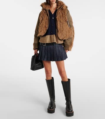 Jacke mit Faux Fur | Sacai