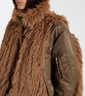 Jacke mit Faux Fur | Sacai