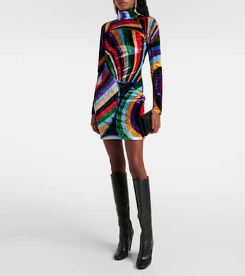 Iride velvet minidress | Pucci