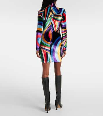 Iride velvet minidress | Pucci