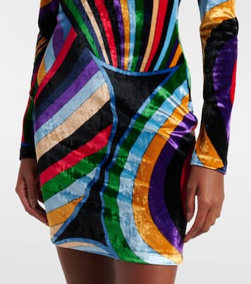 Iride velvet minidress | Pucci