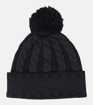 Bobble cable-knit wool beanie | Perfect Moment