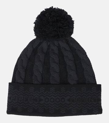 Bobble cable-knit wool beanie | Perfect Moment