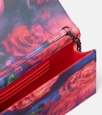 Loubi54 floral satin crêpe clutch | Christian Louboutin