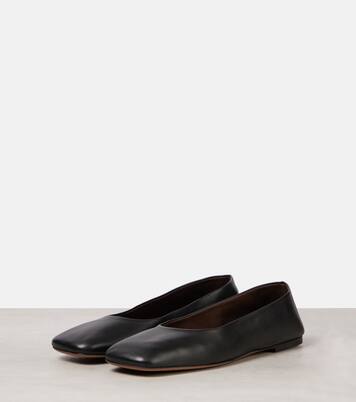 Ballerinas Sqaure aus Leder | The Row