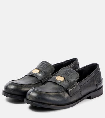 Loafers aus Leder | Miu Miu