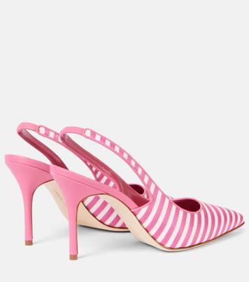 Allurafia 90 striped slingback pumps | Manolo Blahnik