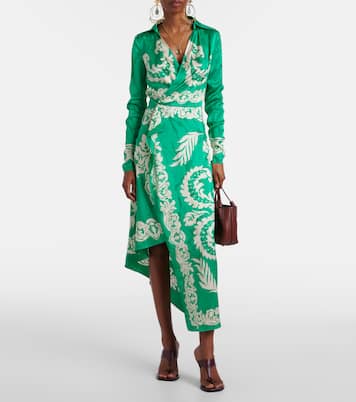 Bedrucktes Wickelkleid aus Satin | Etro