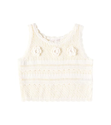 Raya floral-appliqué cotton vest | Louise Misha
